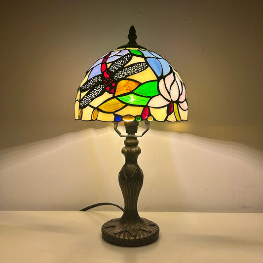 Lampe Style Tiffany Libellule Rouge